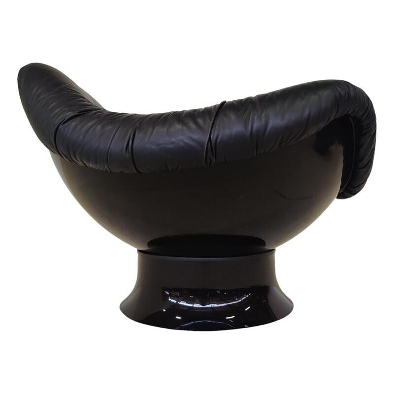Mid-century Rodica armhair and ottoman by Mario Brunu for Confort, Italy 1970s