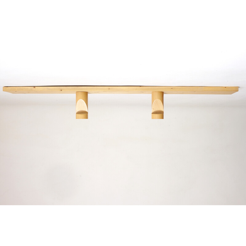 Vintage coat rack in solid pine, selected by Charlotte Perriand for Les Arcs, 1960