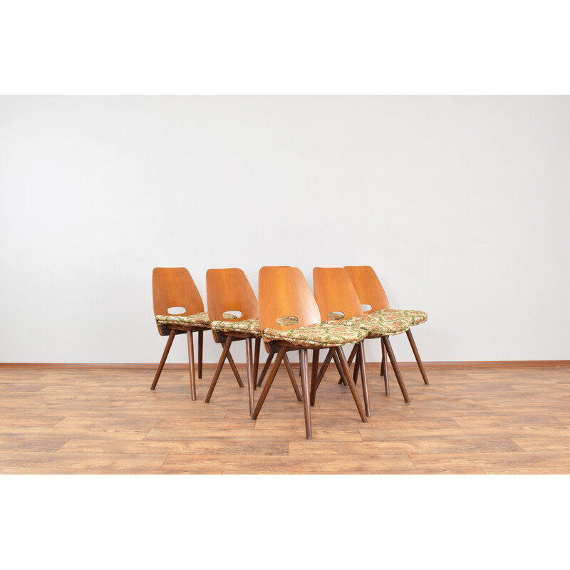 Set of 6 mid-century dining chairs by František Jirák for Tatra, 1960s