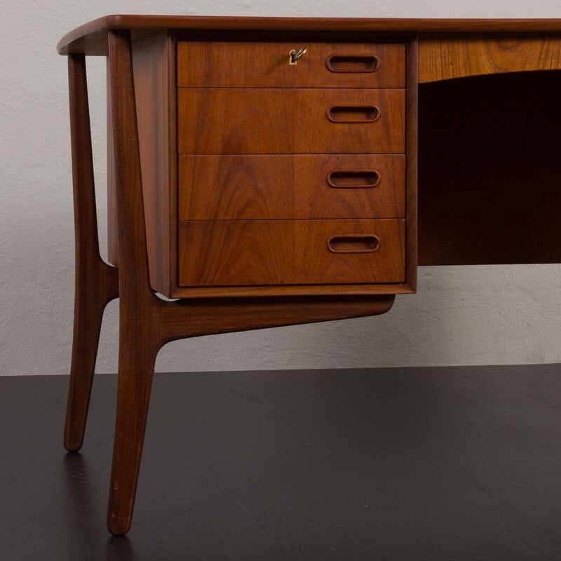 Vintage teak desk by Svend Aage Madsen for Hp Hansen, Denmark 1960s