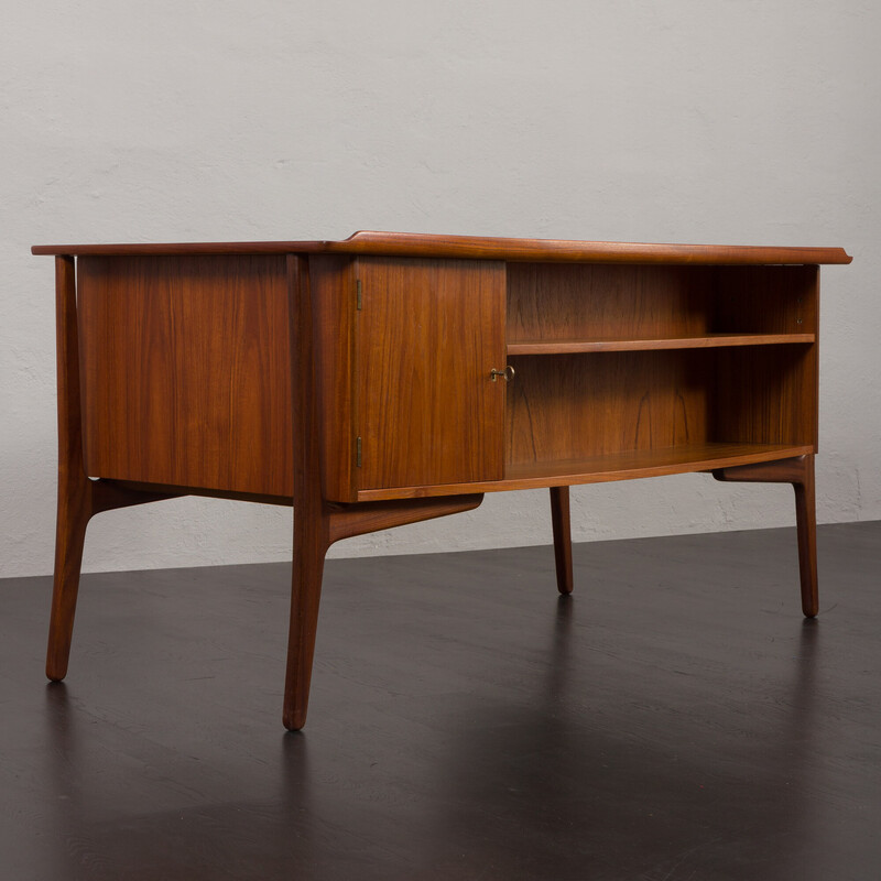 Vintage teak desk by Svend Aage Madsen for Hp Hansen, Denmark 1960s