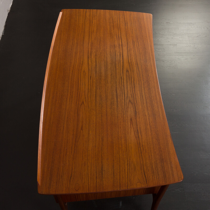 Vintage teak desk by Svend Aage Madsen for Hp Hansen, Denmark 1960s