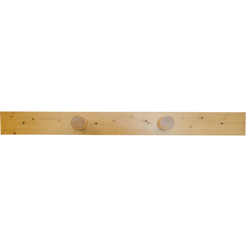 Vintage coat rack in solid pine, selected by Charlotte Perriand for Les Arcs, 1960