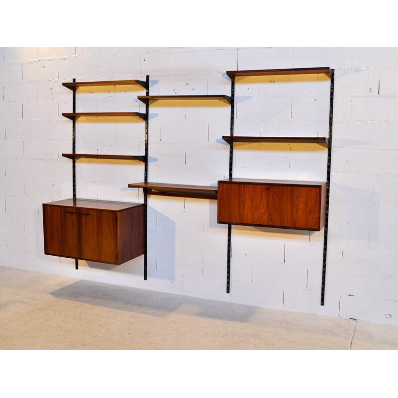 Modular storage cabinet in rosewood, Kai KRISTIANSEN - 1960s