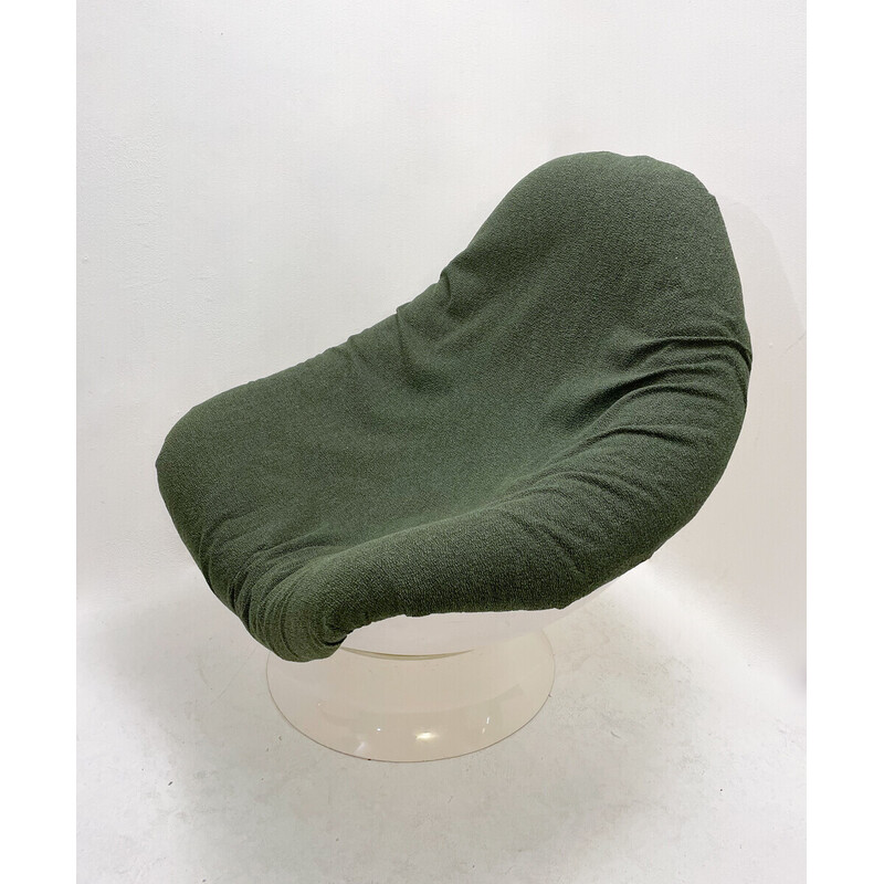 Fauteuil et ottoman Rodica vintage par Mario Brunu pour Confort, Italie 1970