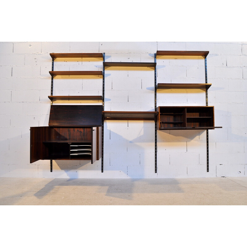 Modular storage cabinet in rosewood, Kai KRISTIANSEN - 1960s