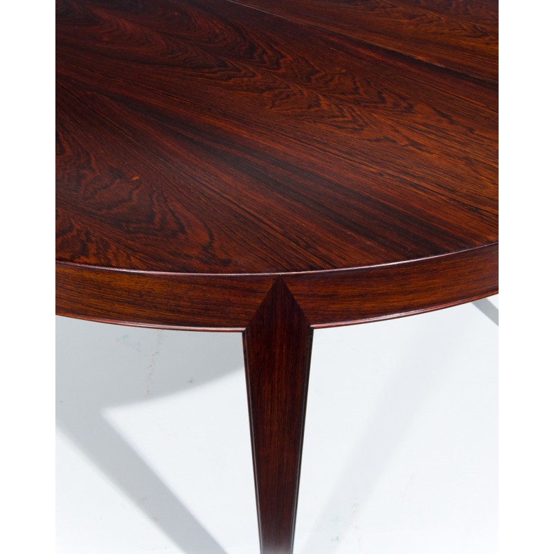Danish vintage rosewood dining table by Severin Hansen, 1960s