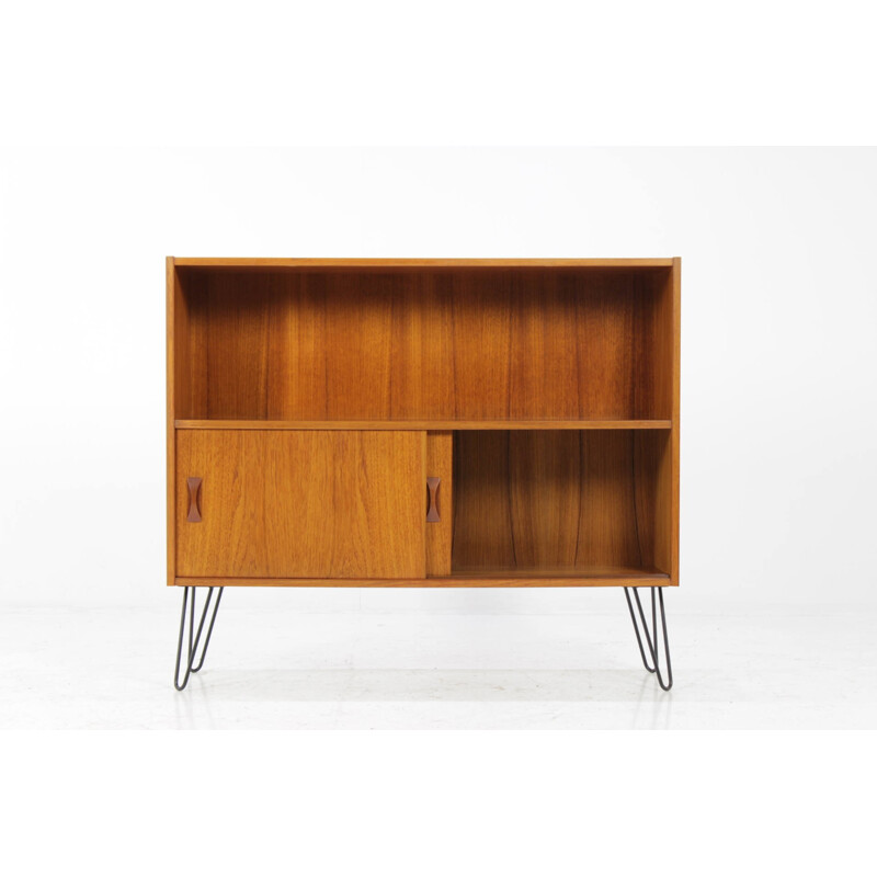 Danish teak highboard with hairpin legs - 1960s