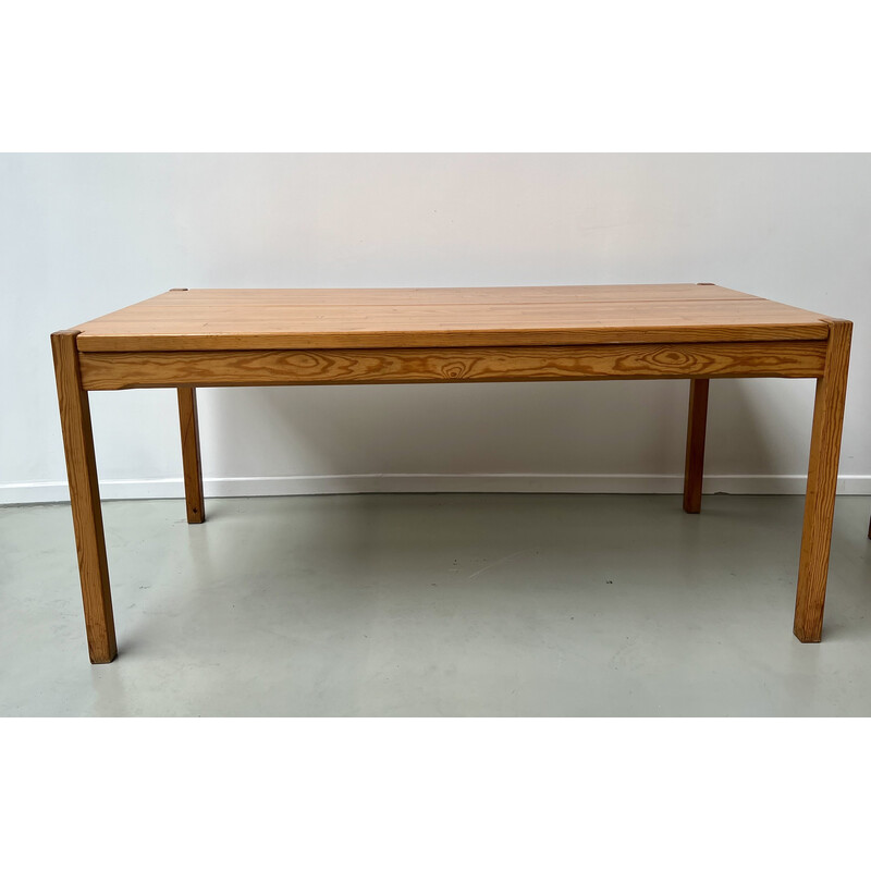 Vintage "Hongisto" pine table by Ilmari Tapiovaara, 1960s