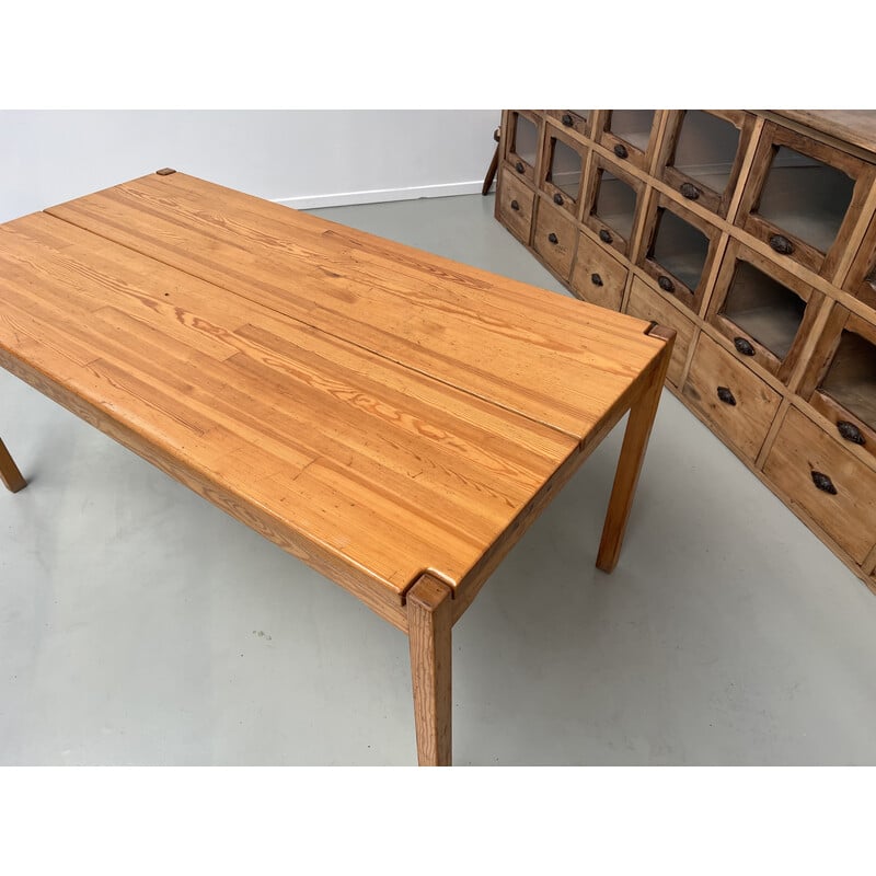 Vintage "Hongisto" pine table by Ilmari Tapiovaara, 1960s