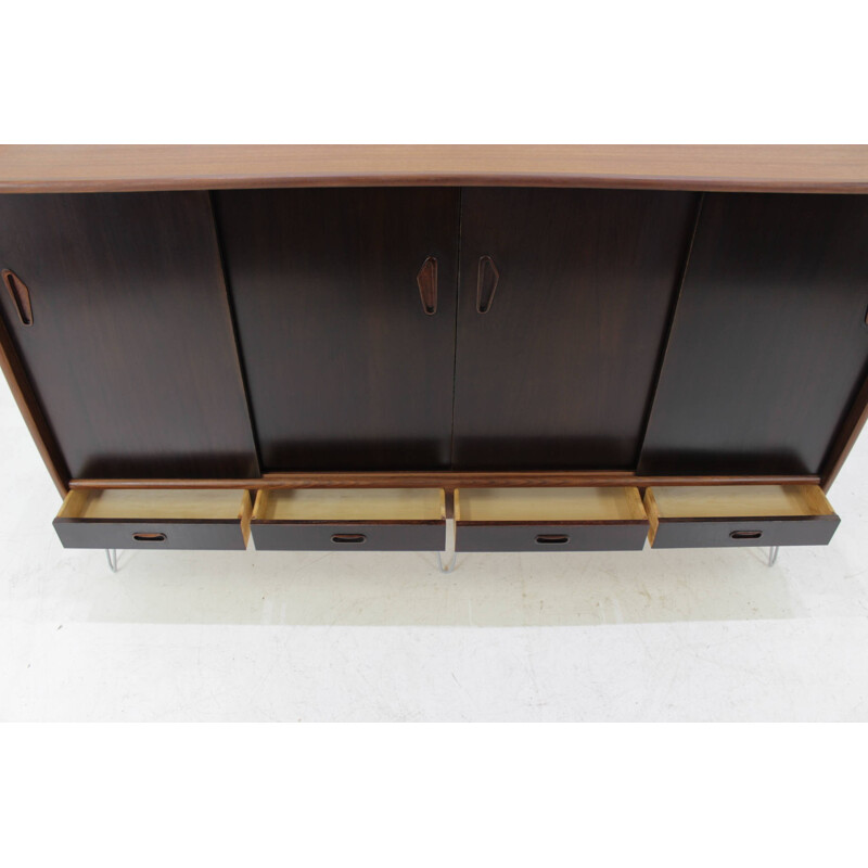 Upcycled Danish Teak Highboard with 4 drawers - 1960s
