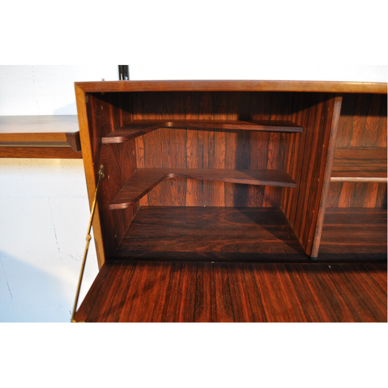 Modular storage cabinet in rosewood, Kai KRISTIANSEN - 1960s