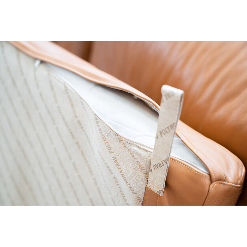 Vintage Frau sofa in cognac-colored leather, 1980-1990