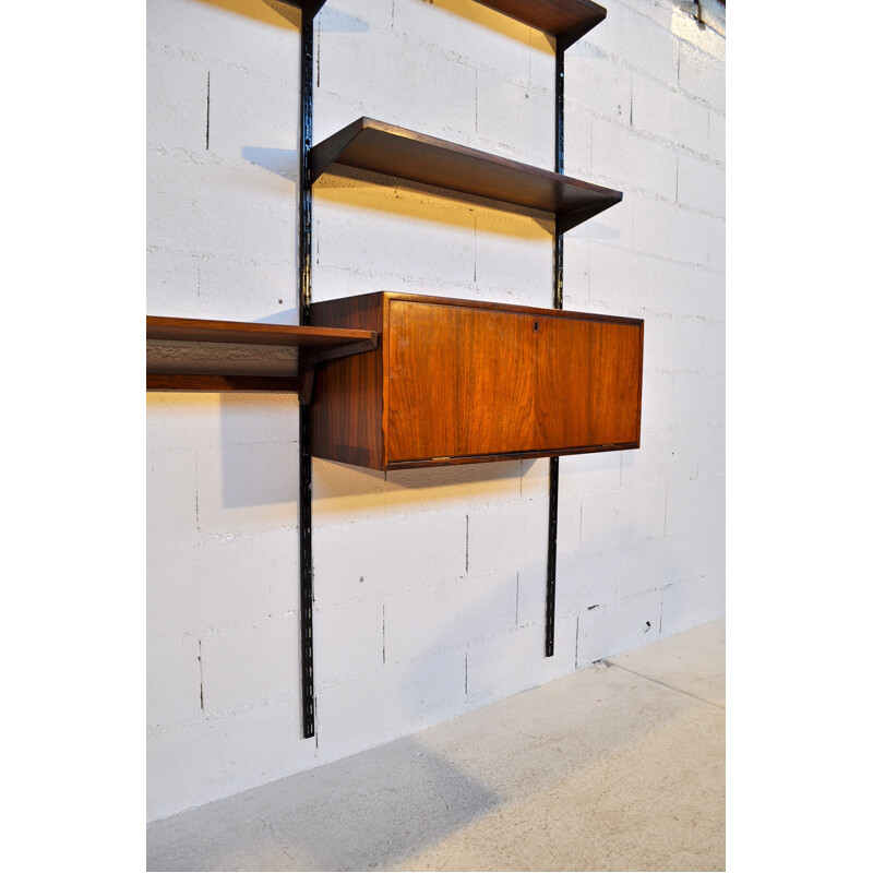 Modular storage cabinet in rosewood, Kai KRISTIANSEN - 1960s