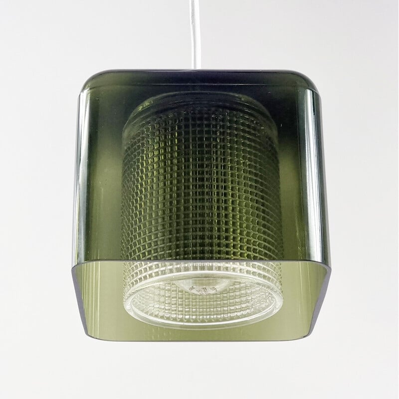 Scandinavian mid century glass pendant lamp by Carl Fagerlund for Orrefors, 1960s