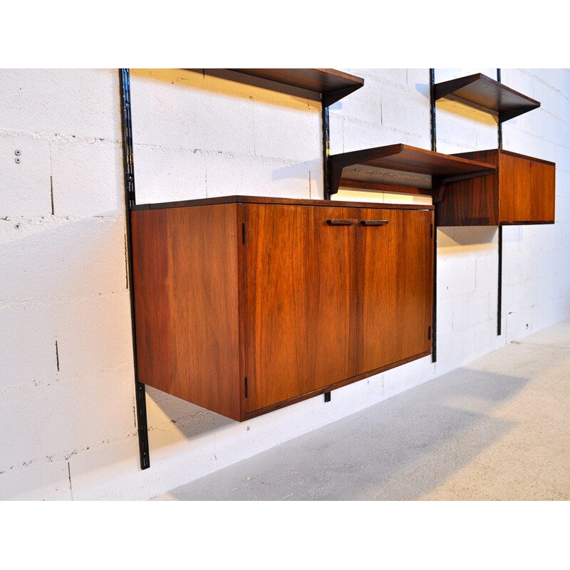 Modular storage cabinet in rosewood, Kai KRISTIANSEN - 1960s