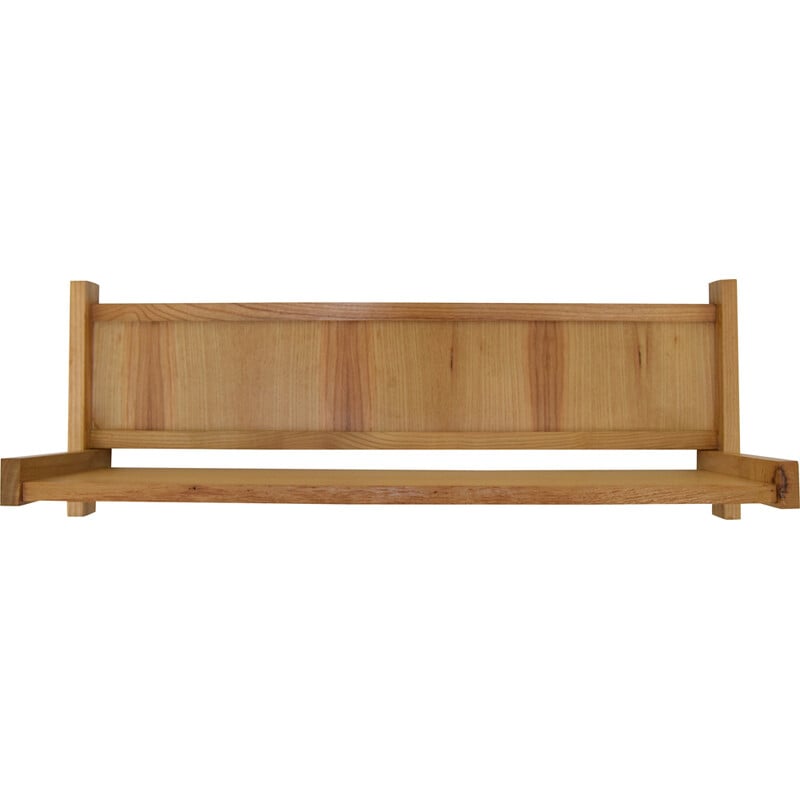 Mid-century wood wall shelf, Czechoslovakia 1960s