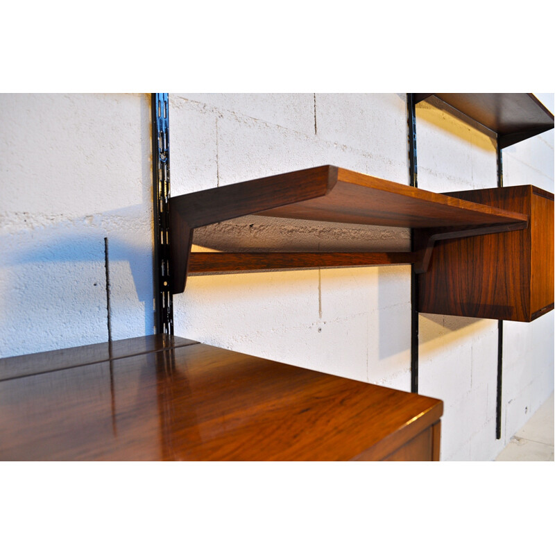 Modular storage cabinet in rosewood, Kai KRISTIANSEN - 1960s