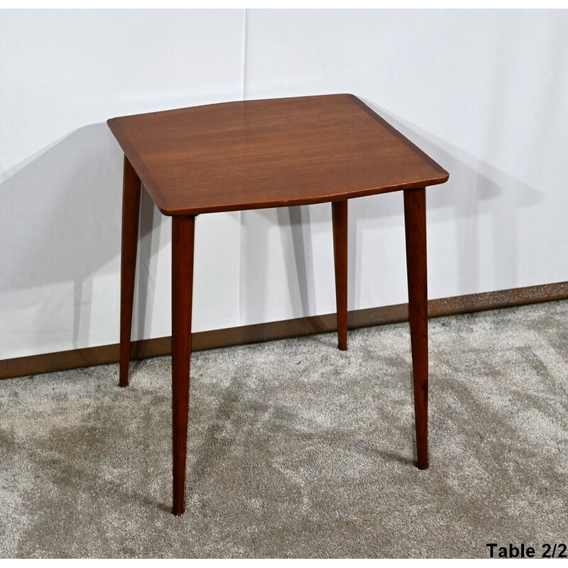Vintage teak nesting tables by A.Hovmand-Olsen for Mogens Kold, 1950