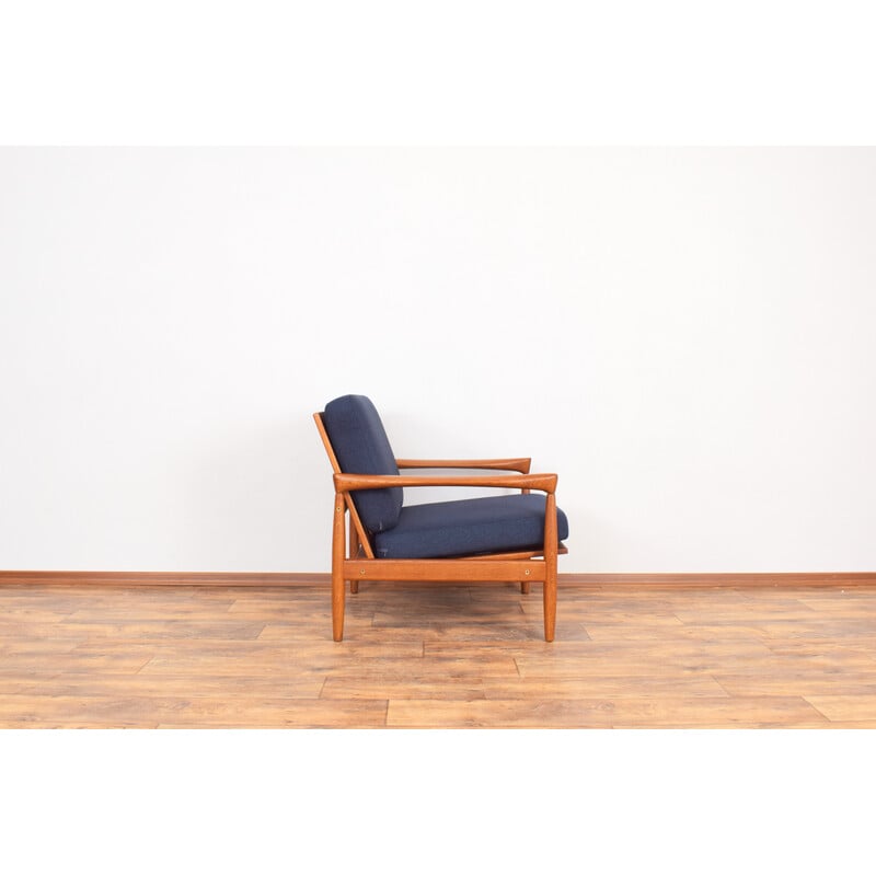 Pair of mid-century oakwood Kolding armchairs by Erik Wørts for Ikea, 1960s