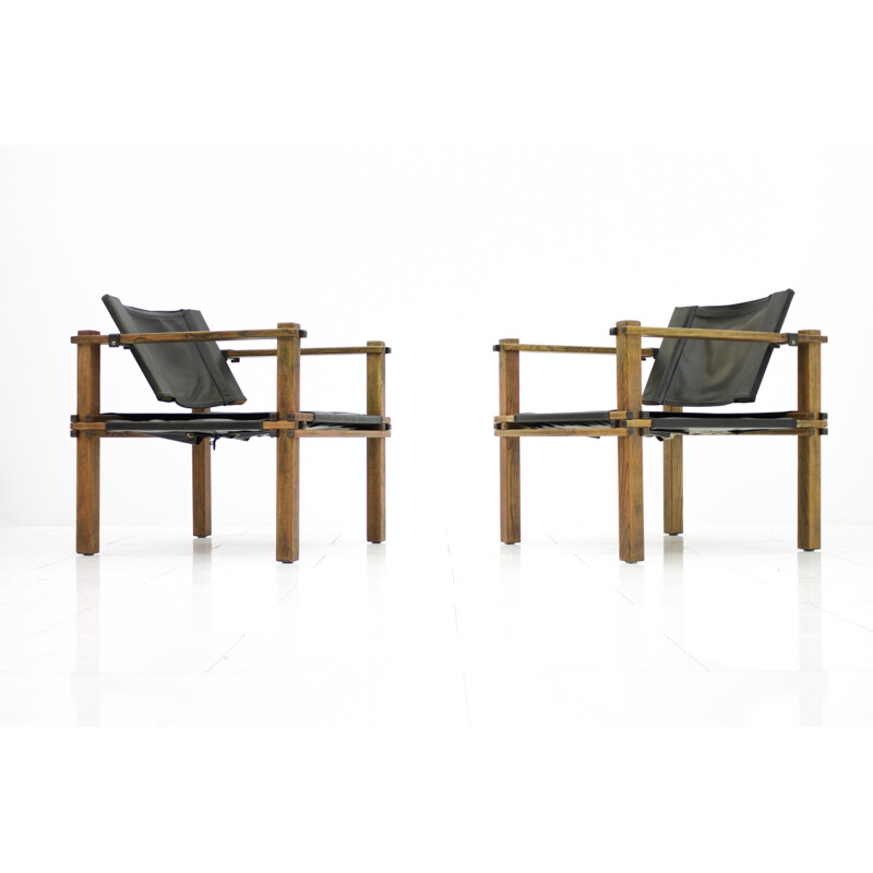 Pair of Safari easy chairs by Gerd Lange - 1960s
