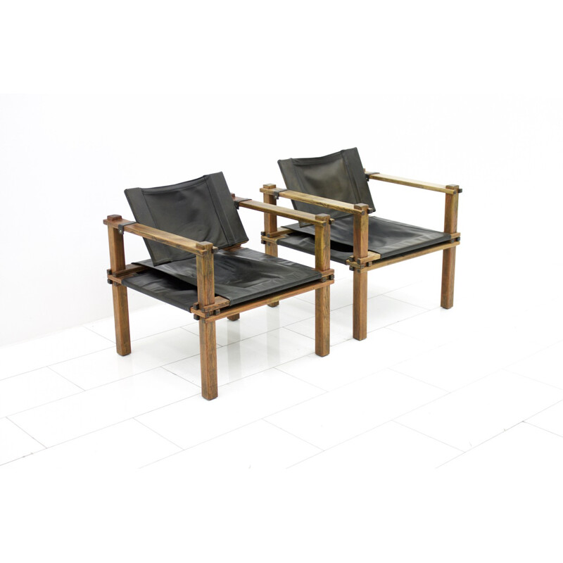 Pair of Safari easy chairs by Gerd Lange - 1960s