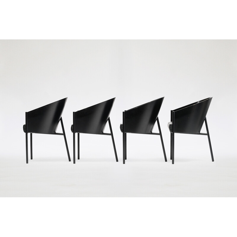 Set of 4 vintage black Costes dining chairs by Philippe Starck for Driade, 1980s