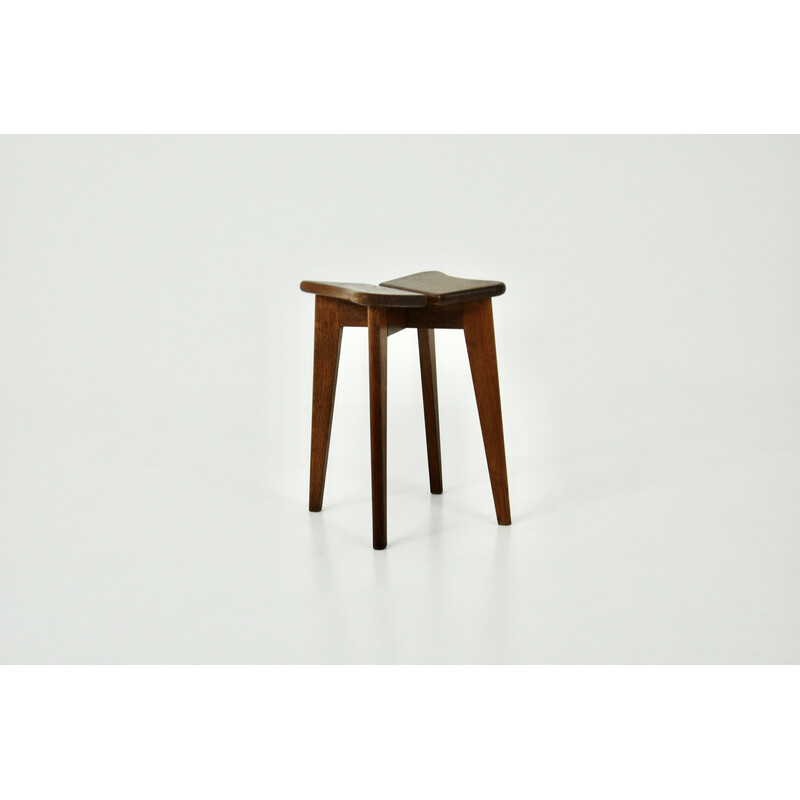 Vintage "trèfle" stool by Marcel Gascoin, 1950