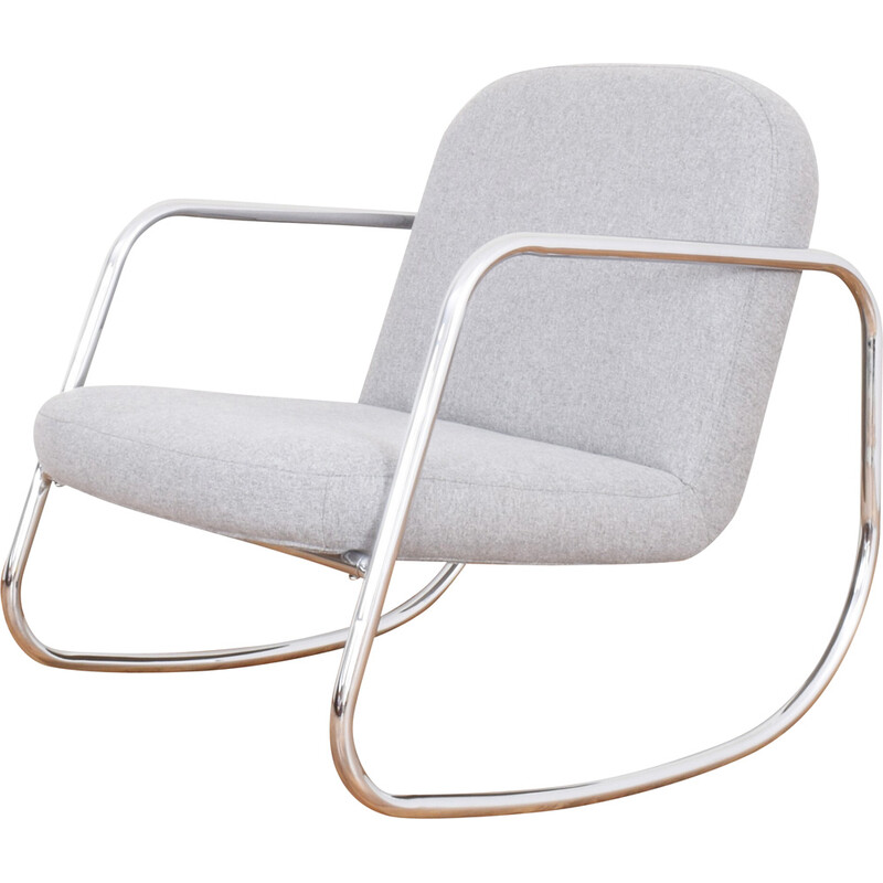 Bauhaus vintage German rocking chair, 1960s