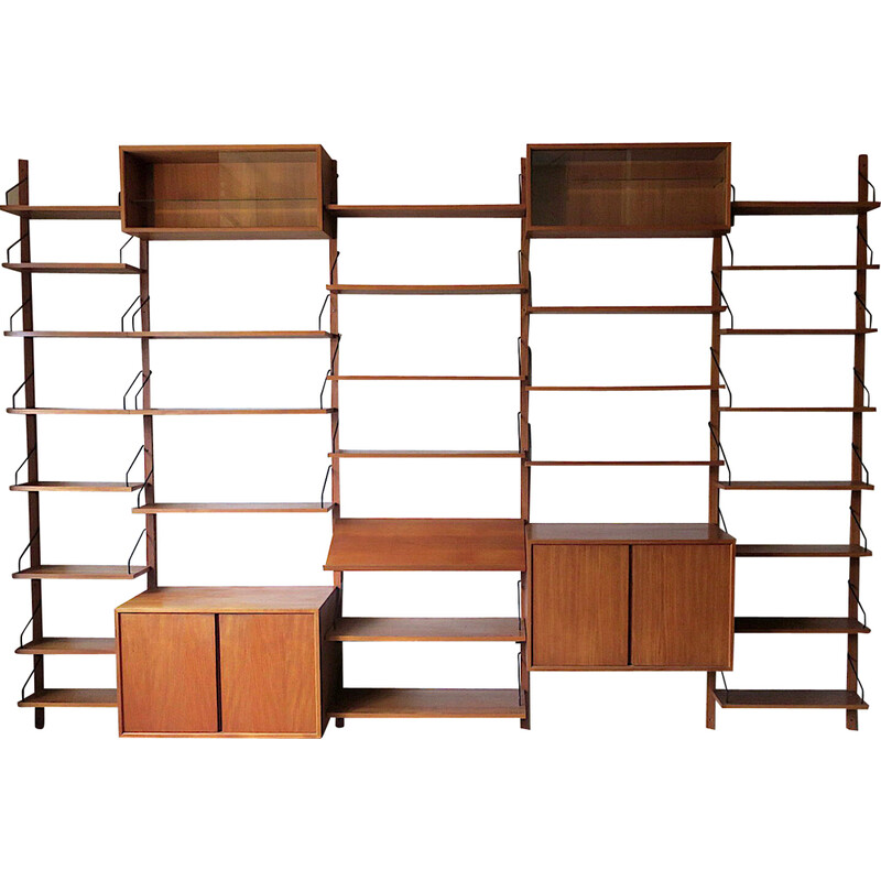 Système d'étagères modulaires vintage danois en teck par Poul Cadovius pour Cado Royal, 1950-1960