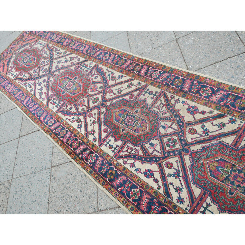 Vintage runner rug, 1920s-1930s