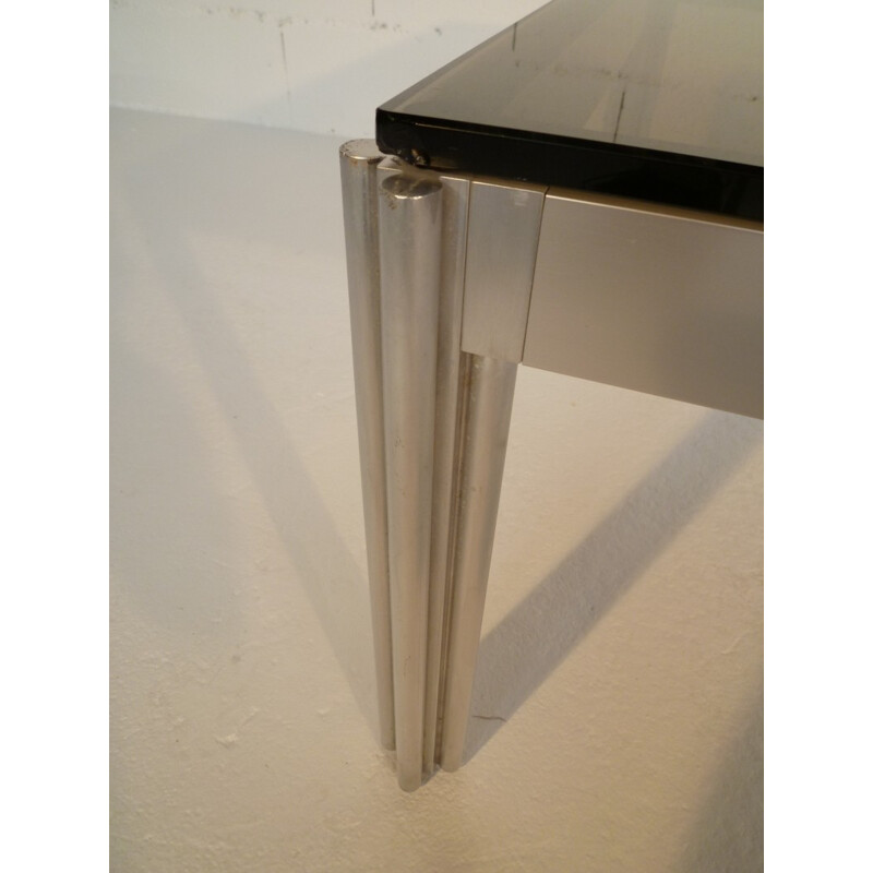 Vintage aluminium coffee table, George CIANCIMINO - circa 1970