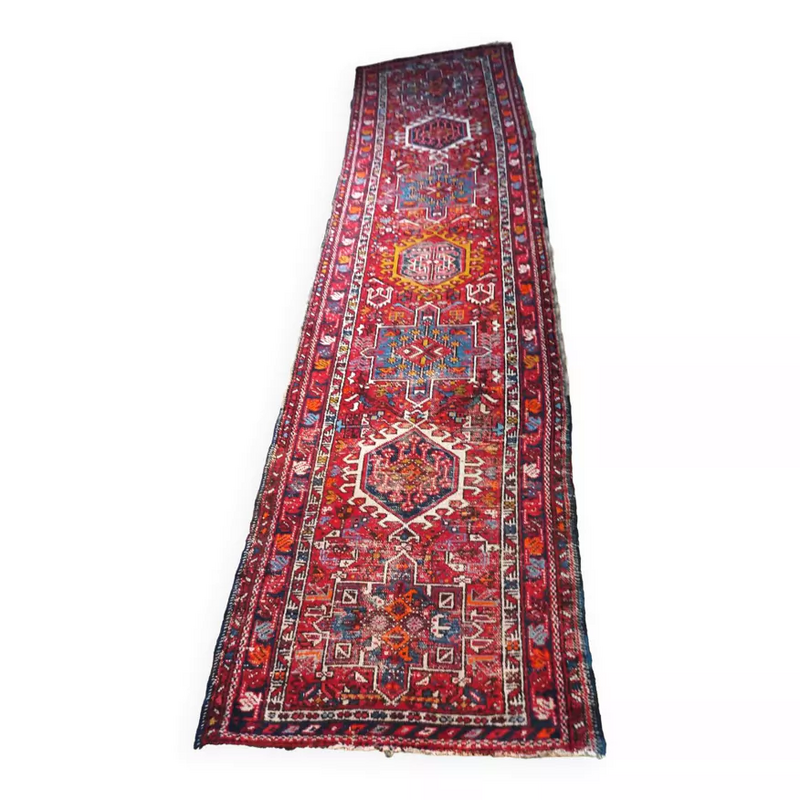 Tapis de couloir vintage Kazak