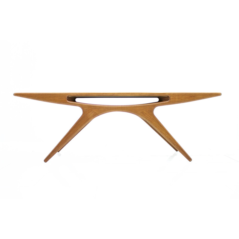 Large Smile teak table by Johannes Andersen - 1950s