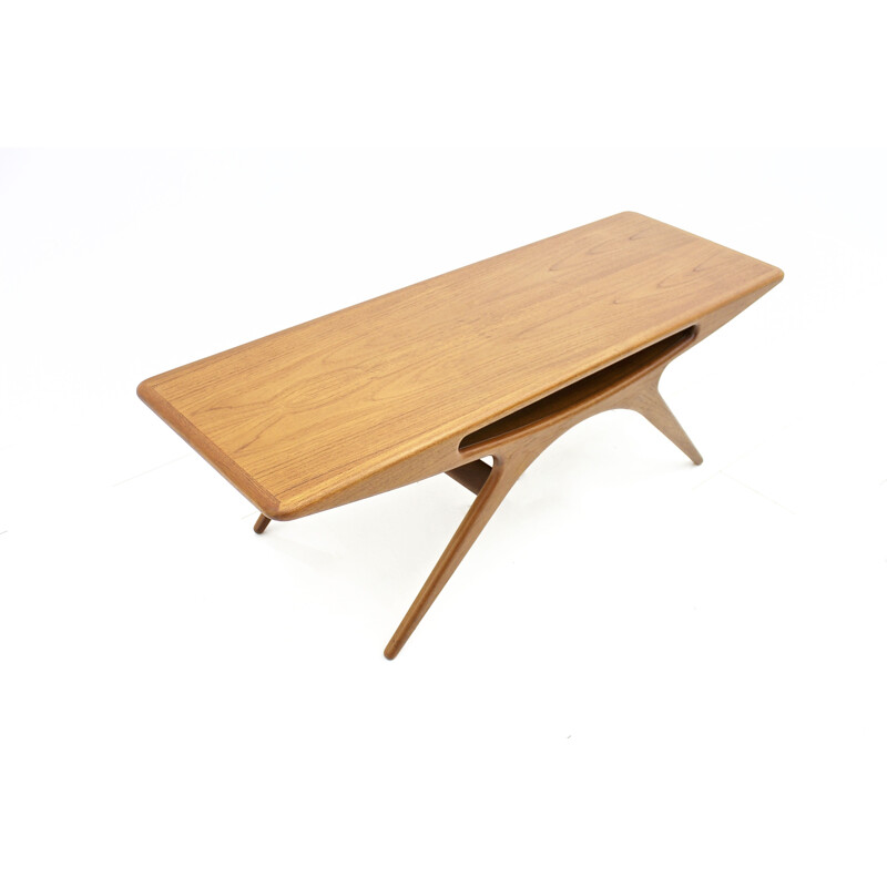 Large Smile teak table by Johannes Andersen - 1950s