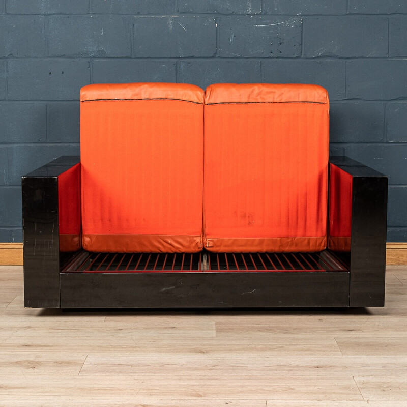 Vintage two-seater Saratoga sofa by Lella and Massimo Vignelli for Poltronova
