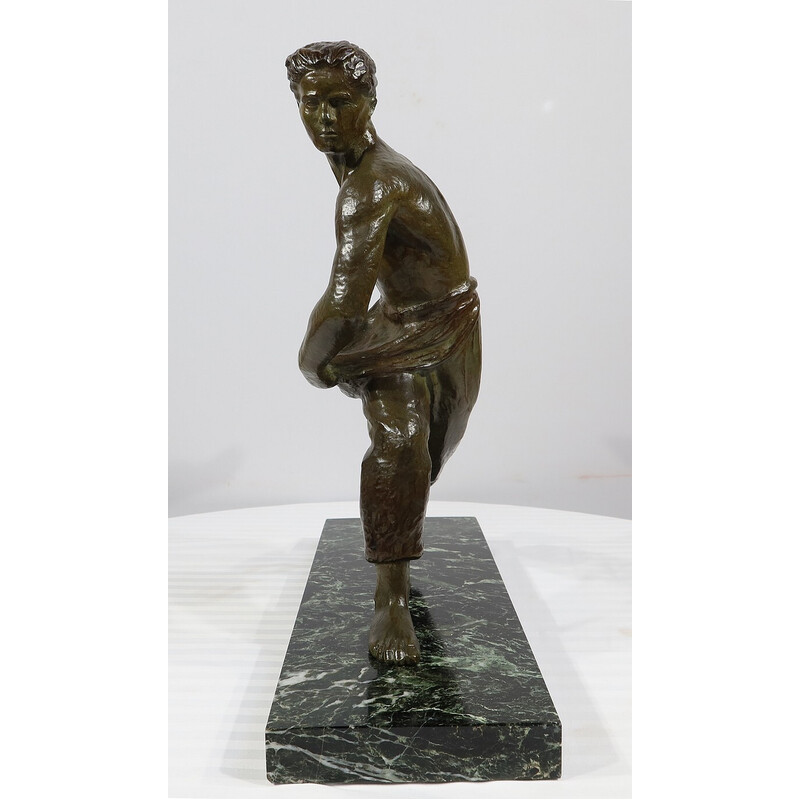 Escultura de bronze vintage Art Déco "O Semeador" de A. Kelety, 1930
