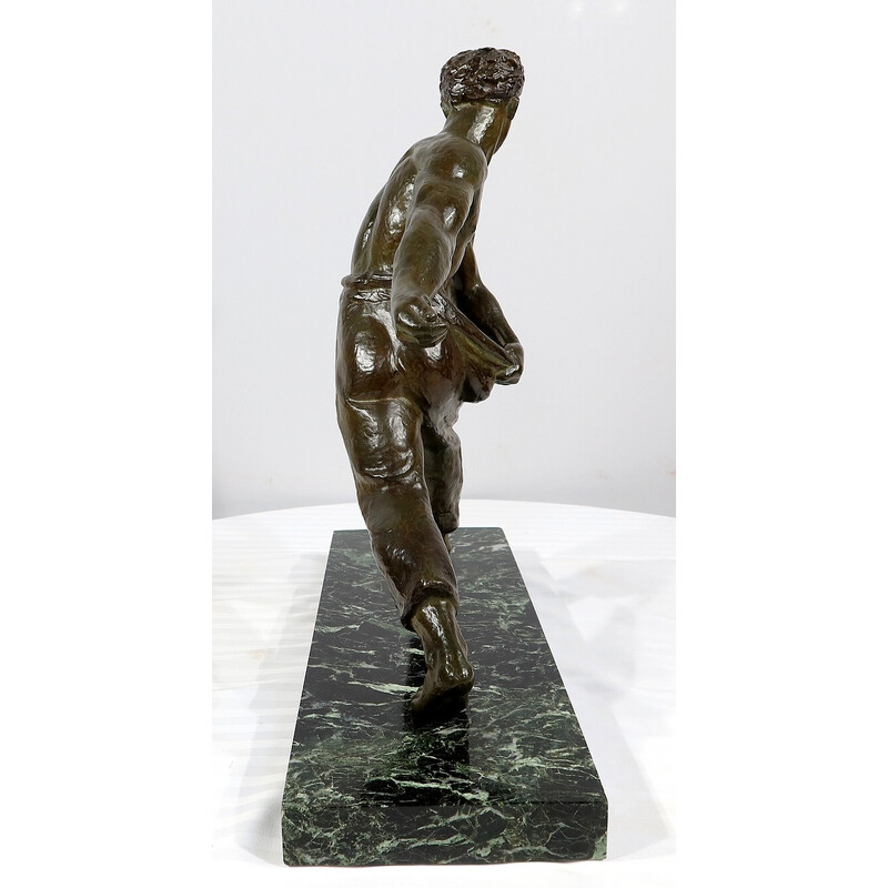 Escultura Art Déco vintage en bronce "El sembrador" de A. Kelety, 1930