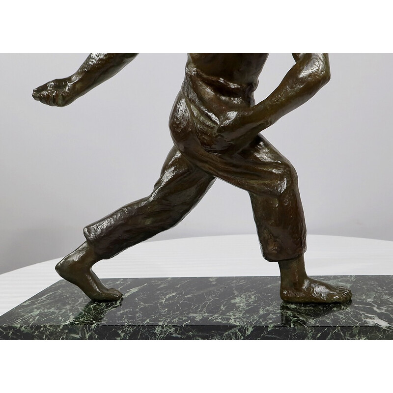 Vintage Art Deco bronze sculpture "The Sower" by A. Kelety, 1930