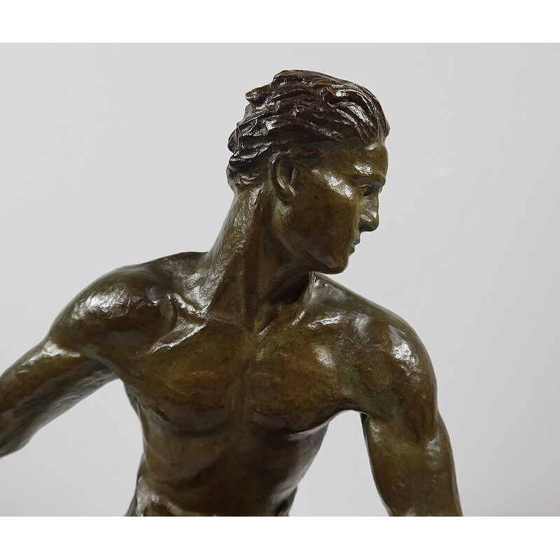 Escultura de bronze vintage Art Déco "O Semeador" de A. Kelety, 1930
