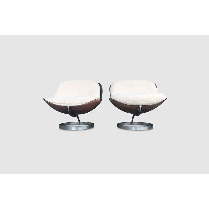 Pair of vintage Sphere armchairs by Boris Tabacoff for Mobilier Modulaire Moderne, 1970s