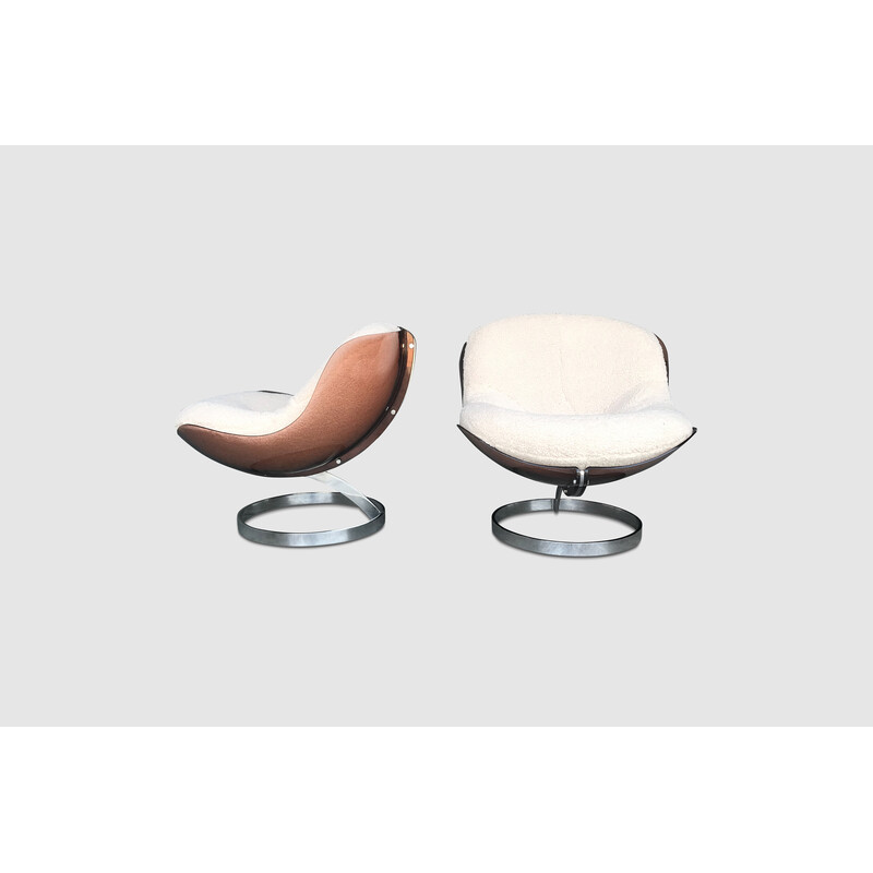 Pair of vintage Sphere armchairs by Boris Tabacoff for Mobilier Modulaire Moderne, 1970s