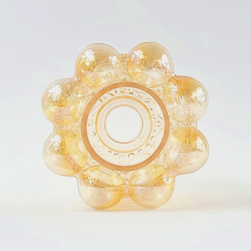 Mid-century amber bubble glass pendant lamp by Helena Tynell for Limburg, Germany 1960s