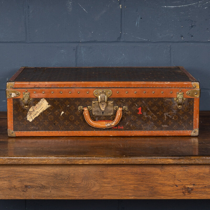 Early 20th C French Louis Vuitton steamer trunk - Rue de France