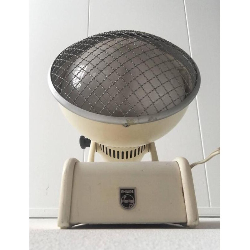 Lampada medica industriale beige vintage in metallo per Philips, Paesi Bassi 1960