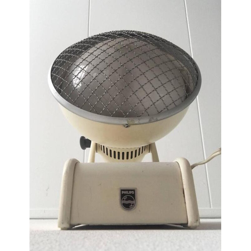 Lámpara médica industrial vintage de metal beige para Philips, Países Bajos 1960
