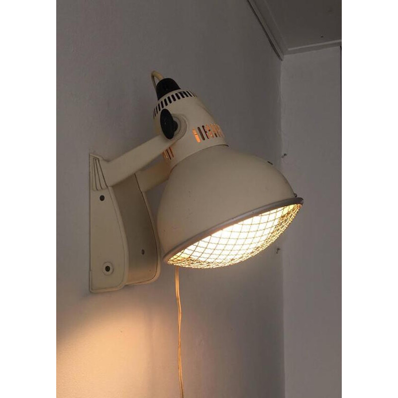 Vintage beige industrial metal medical lamp for Philips, Netherlands 1960