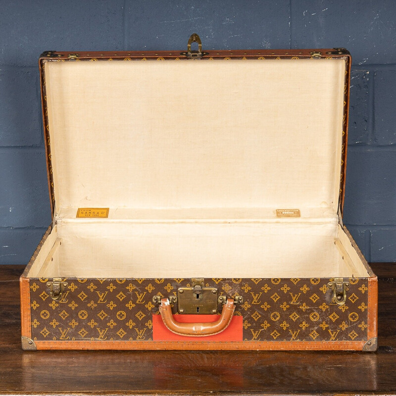 Mid century Louis Vuitton suitcase in monogram canvas, Paris