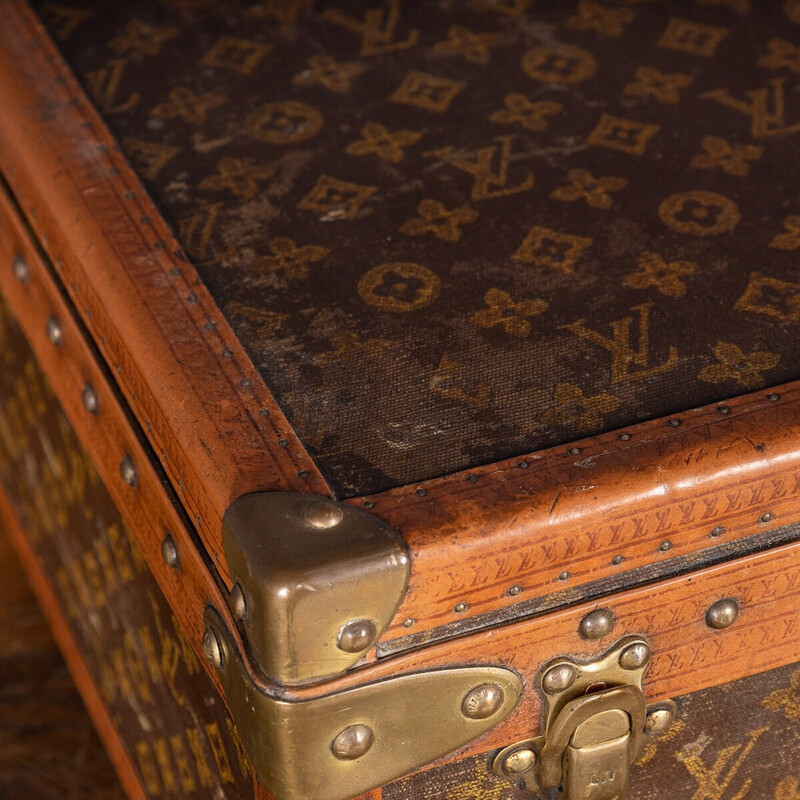 Mid century Louis Vuitton suitcase in monogram canvas, Paris