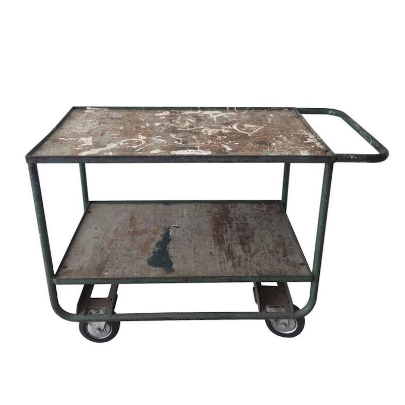 Industrial mid century serving trolley - 1950s